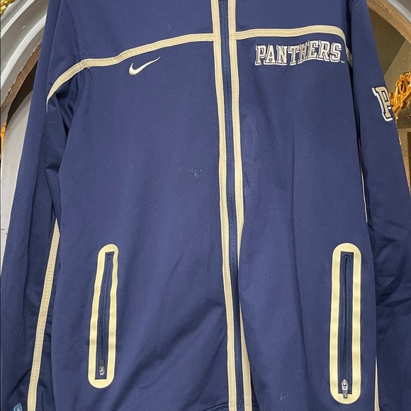 Nike Panthers Dri-Fit Navy and Cream Track Jacket XL - Picture 7 of 8